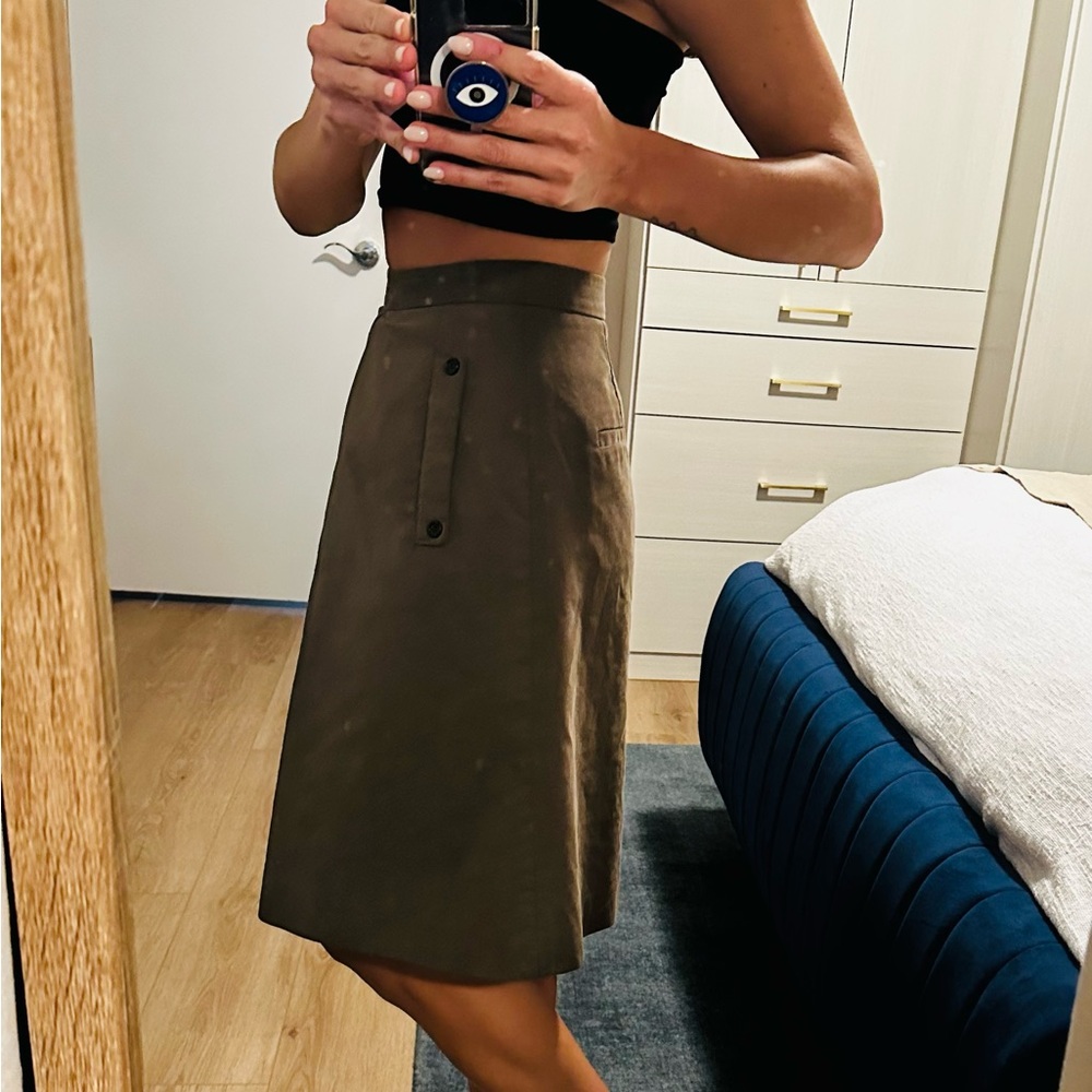Club Monaco khaki a-line skirt